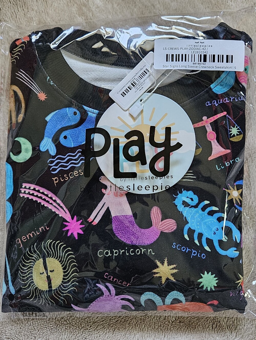 Little Sleepies Zodiac Star Signs Long Sleeve Crewneck Sweatshirt 5 - NWT